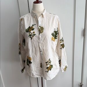 Floral Embroidered Women's Blouse